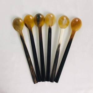 Nouvel arrivage : Ensemble de couverts en corne polie au design thématique, cuillères et fourchettes, la meilleure vaisselle avec finition personnalisée - Product Image 2