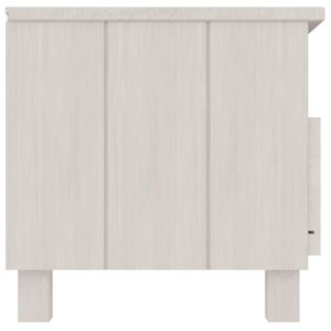 Meuble TV HAMAR en bois de pin massif blanc 41,7"x15,7"x15,7" - Product Image 4