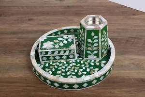 Ensemble de brûleur à bakhoor en nacre de haute qualité, très poli, plateau, cadeau pour l'Aïd et le Ramadan, ensemble mubakhar, coquille marine - Product Image 2