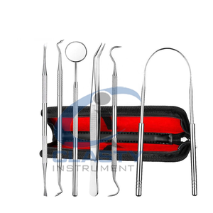 Juego de instrumentos dentales de acero inoxidable, kit de limpieza bucal, sonda, pinzas, instrumentos quirúrgicos dentales - Product Image 3