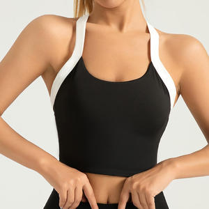 Soutien-gorge de sport pour femme, sans couture, à maintien élevé, respirant, écologique, en spandex/polyester, avec logo personnalisé, pour le fitness et le yoga, service OEM - Product Image 3