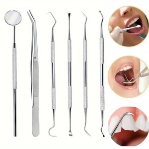 Kit d'hygiène dentaire BAFA : Cure-dents, gratte-dents, pince à tartre et miroir buccal en acier inoxydable - Product Image 3