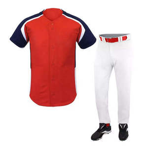 ustom <b>Baseball</b> Uniforms Breathable Quick Dry Anti-Bacterial Adult Plus Size Short Sleeve Summer Sports Wear 100% - Product Image 1