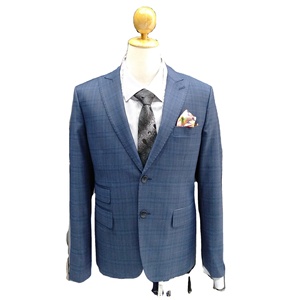 Men's 100% <b>Wool</b> Single Breasted Business Suits Breathable Bespoke & MTM Pleated Blazer - Product Image 1