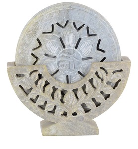 Export Quality 6 Piece White Marbal <b>Coaster</b> <b>Set</b> Stone White - Product Image 1