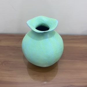 Aluminum Flower <b>Vase</b> Green Color Tabletop <b>Vase</b> for Home Decor-<b>Unique</b> Design Modern - Product Image 3