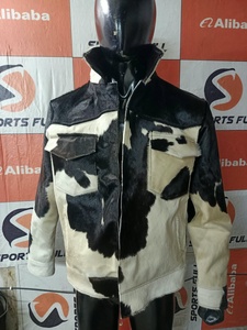 Veste Trucker en Jean Tricoté Imperméable et Coupe-Vent pour Femme, Imprimé Vache, Col Rabattu, Simple Boutonnage, Poches Zippées Amovibles - Product Image 2