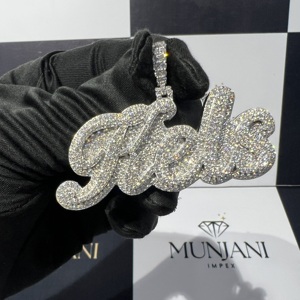 จี้เพชรฮิปฮอปสุดหรูสำหรับผู้ชาย  แบบสั่งทำพิเศษ  ประดับเพชร VVS มอยส์ซาไนต์ ชุบทอง - Product Image 6