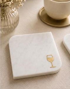 Juego de Posavasos Modernos Cuadrados de Mármol y Madera, Alfombrillas y Protectores Antideslizantes de 10 mm de Grosor, Decoración de Mesa, Productos de Cocina a Bajo Precio - Product Image 3