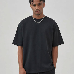 Camiseta Oversize de Algodón 100% de 220g, Hombro Caído, Ajuste Holgado, Estilo Urbano, 8 Colores, Algodón Peinado, Venta al por Mayor, Personalizable - Product Image 1