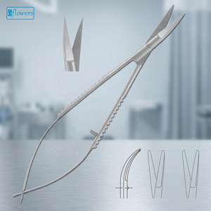 Ciseaux manuels Castroviejo F4-297 certifiés CE, instruments chirurgicaux ophtalmiques - Product Image 3