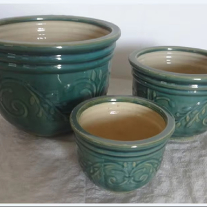 [Leo Nguyen Le] - Pot de fleurs en céramique émaillée pour usage extérieur et intérieur - Vase à fleurs - Jardinière - Product Image 1