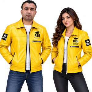 Wholesale Raza Beauty Industries New Innovations Men Women Leather Jacket 2026 High Quality <b>Stand</b> Collar Autumn Zipper Closure - Product Image 3