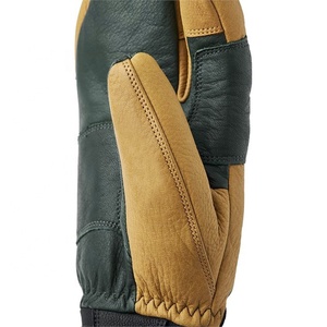 Best Quality 2026 New Design Cowhide Leather Men and Women Sports Warm Snow <b>Ski</b> Mittens and Gloves Set - Product Image 6