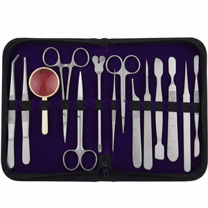 Kit de dissection vétérinaire pour étudiants en médecine vétérinaire, 14 pièces, avec étui, outils chirurgicaux vétérinaires - Product Image 1