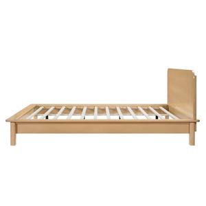 Cadre de lit Queen K2544, tête de lit japonaise à lignes géométriques épurées, base de lit plateforme en bois blanc pour la vente au détail et la vente en gros de meubles - Product Image 3