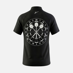 Maillot de fléchettes de haute qualité blanc et noir en polyester, chemises de fléchettes bleues pour hommes et femmes - Product Image 2