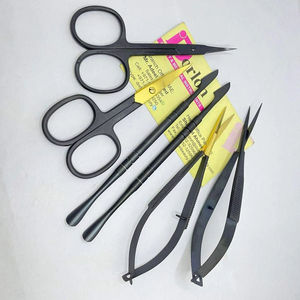 Tijeras de Manicura Profesionales de Alta Calidad, Hoja Recta y Curva, Acero Inoxidable Duradero, Empujadores de Cutículas, Tijeras de Resorte - Product Image 1