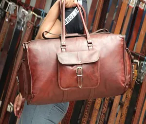 Exclusif parfait voyage bagages Duffel Gym fait à la main de qualité supérieure sac polochon en cuir véritable cabine taille unisexe utilisation pour la vente - Product Image 2