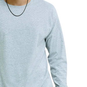 บริการ OEM เสื้อยืดโอเวอร์ไซส์ผู้ชาย แขนยาว ผ้าฝ้าย 100% ทรงหลวม ราคาประหยัด เสื้อยืดแขนยาวโอเวอร์ไซส์ - Product Image 2