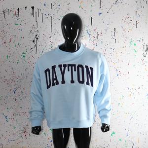 DAYTON SKY BLUE <b>Mock</b> <b>Neck</b> Sweatshirt 100% BLACK Applique Embroidery wide <b>neck</b> Sweatshirt Finer Threads - Product Image 6