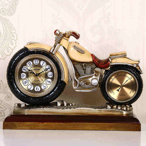 Handcrafted DIY <b>Vintage</b> Retro Motorcycle Model <b>Clock</b> Made Iron UV Plated Finish Christmas Souvenir for Home Decoration Gift - Product Image 4