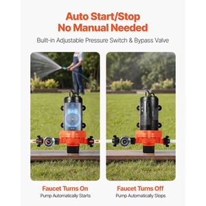 Pompa Elettrica a Diaframma Automatica a 3 Camere per Trasferimento Acqua, 110V AC, 4 GPM, Pressione Massima 45 PSI - Product Image 3