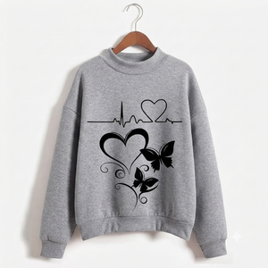 2026 Best Style Women Streetwear Lightweight Fleece Sweatshirt Polyester/Cotton Embroidered Oversized Loose Winter Solid Front - Product Image 6