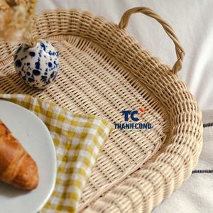 Bandeja gruesa de ratán 2025 TOP TRENDY Natural para decoración de mesa de servicio hecha en Vietnam - Product Image 6