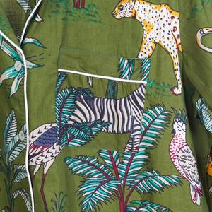 Conjunto de Pijama de Manga Larga con Estampado Floral y Rayas Verticales para Mujer, Hecho a Mano, de Algodón, para Descansar en Casa, de Secado Rápido, Elegante, para Primavera/Verano - Product Image 3