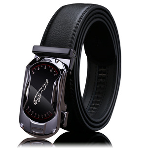 Cinturón Casual Automático para Hombre, Diseño 3D, Hebilla Rectangular de Aleación Negra Sólida, Duradero - Product Image 3