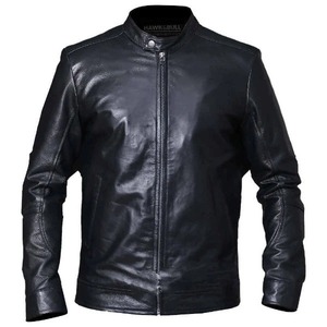 <b>Men</b> Varsity Style Genuine <b>Leather</b> Motorcycle <b>Jacket</b> Biker <b>Jacket</b> - Product Image 1