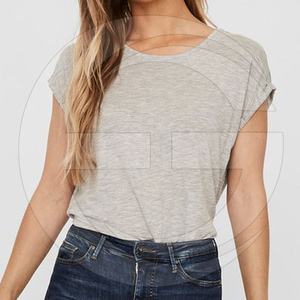 T-shirt décontracté pour femme à manches longues, prix bas, populaire, écologique, respirant, motif uni, personnalisable - Product Image 4