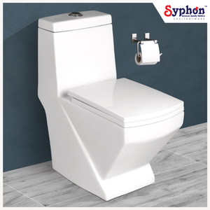WC monobloc en céramique au design unique, à poser au sol, pour usage domestique et commercial – Offre du revendeur le mieux noté - Product Image 1