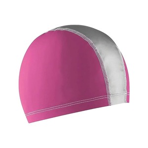 Bonnet de bain en silicone multicolore unisexe, ajustement élastique, design imperméable - Product Image 1