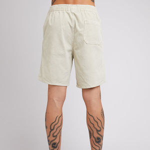 Shorts de jogging en coton à motif uni, délavés à la pierre, effet soleil, vintage, usés, délavés à l'acide, pour l'été et les activités sportives - Product Image 4