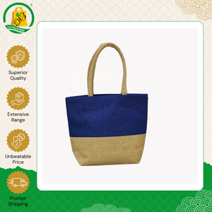 กระเป๋าช้อปปิ้งผ้ากระสอบป่านย้อมสีแบบใหม่ คุณภาพพรีเมียม พิมพ์ลายตามสั่ง เป็นมิตรต่อสิ่งแวดล้อม พร้อมหูหิ้วผ้าใยสังเคราะห์ PP บุผ้าฝ้าย - Product Image 2