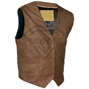 Gilet d'hiver imperméable en cuir pour homme, style motard, minimaliste, sans manches, streetwear décontracté haut de gamme, OEM - Product Image 2