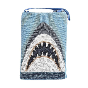 Monedero de Verano Bohemio para Mujer con Diseño de Tiburón y Cuentas, Regalo Ideal para Mejores Amigas, Bolsa de Moda Elegante por MD HANDICRAFTS - Product Image 1