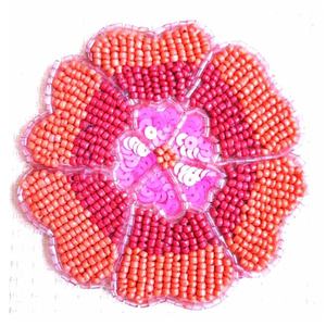 Posavasos de Cuentas de Vidrio Floral de Dos Tonos, Moderno y Duradero, 10 cm, Elegante y Decorativo para Té, Café, Mesas de Comedor, Decoración del Hogar - Product Image 4