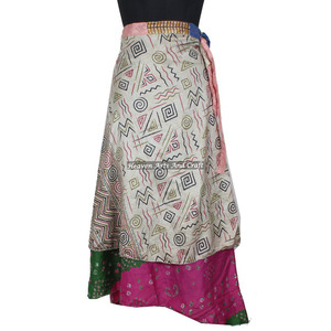 ¡Descuento al por Mayor! Saias Mágicas de Seda India Surtidas, Estilo Boho, Multicolores, Cómodas para el Verano - Product Image 6