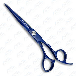 Ciseaux professionnels de coupe de cheveux de 6 pouces 440C acier bleu finition titane lame convexe pour stylistes barbiers Instruments de beauté - Product Image 2