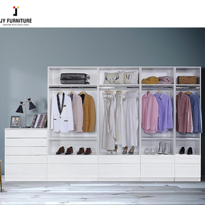 Muebles JY estilo europeo moderno RTA vestidor laminado tablero de partículas armario muebles de dormitorio - Product Image 4