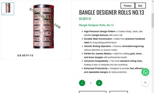 Bangle Designer <b>Rolls</b> No 13 Jewelry Making <b>Tools</b> Pattern Rolling Mill <b>Roll</b> Goldsmith Hand <b>Tools</b> Steel | Item No GS-657Y-13 - Product Image 3