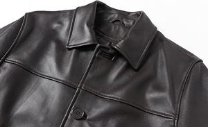 Chaqueta de Cuero Genuino para Hombre con Logotipo Personalizado de Alta Calidad, Impermeable, Resistente al Viento, Abrigo de Invierno, Diseño Moderno OEM para Amantes de los Autos - Product Image 3