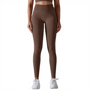 Leggings de yoga pour femmes, taille haute, sans couture, effet push-up, en nylon, pour le fitness, la gym, les entraînements sportifs, extensibles dans quatre directions - Product Image 2