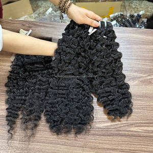 Extensions de cheveux humains bruts bouclés birmans vietnamiens en mèches avec closure en dentelle pour perruques Lace Front - Product Image 4