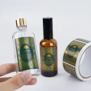Etiquetas Autoadhesivas de Vinilo Holográficas Brillantes para Cosméticos, Champú, Perfume, Crema Facial - Product Image 2