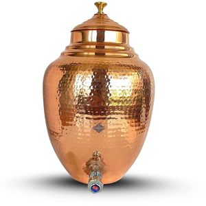 Servidor de Bebidas de Cobre Hecho a Mano con Textura Martillada, Enfriador de Agua de Lujo para Cafetería y Hotel, Precio al por Mayor - Product Image 5