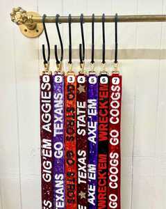 Sports Team Embroidered Lanyards Rectangular Shape Personalized Polyester Keychain Accessory - Product Image 2